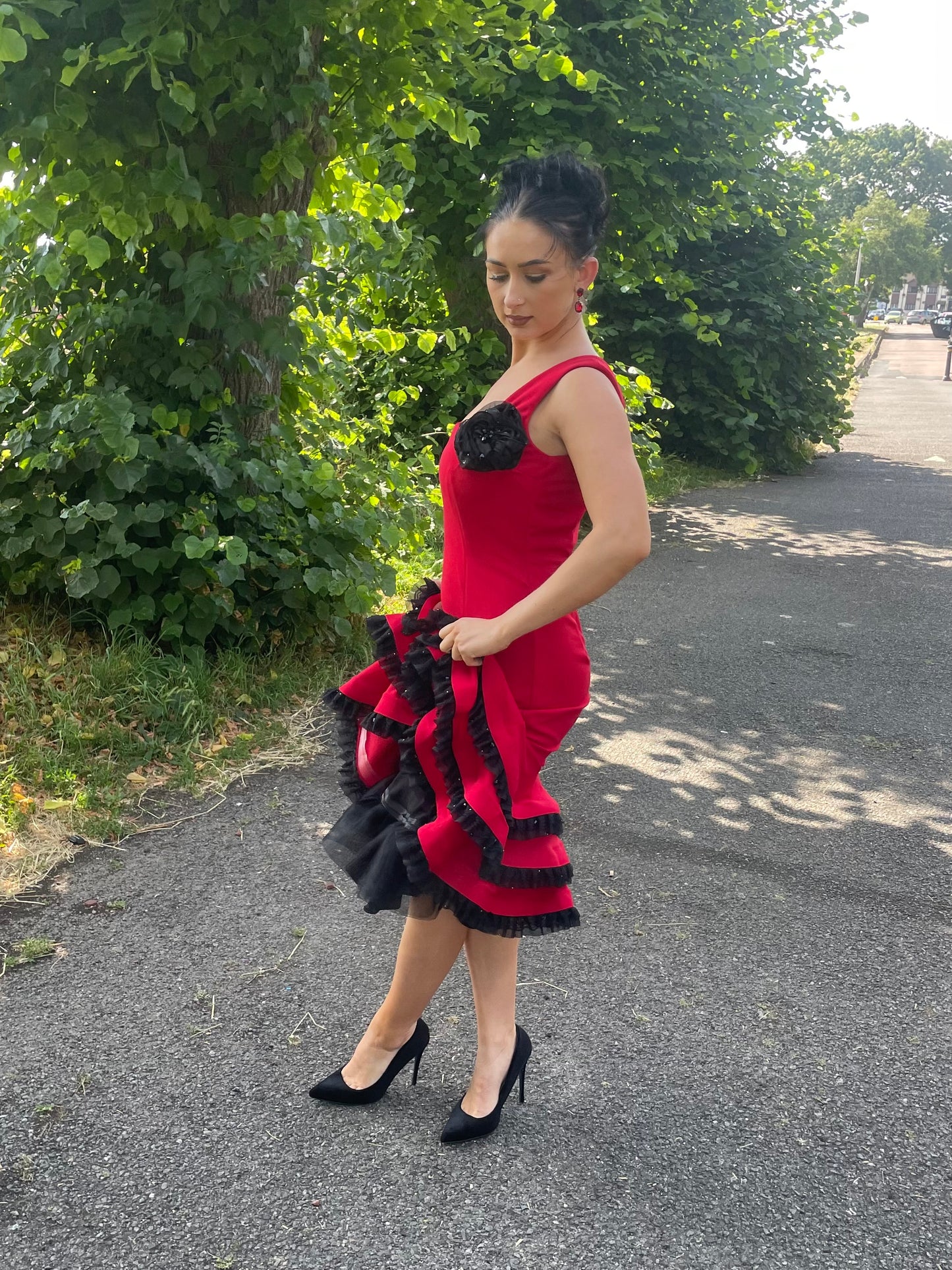 Valentina Dress in Red - Made to Order