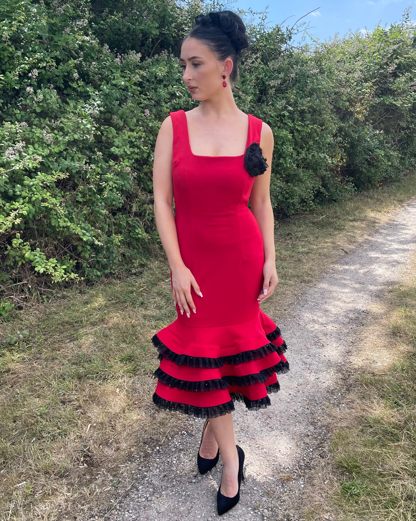 Valentina Dress in Red - Made to Order