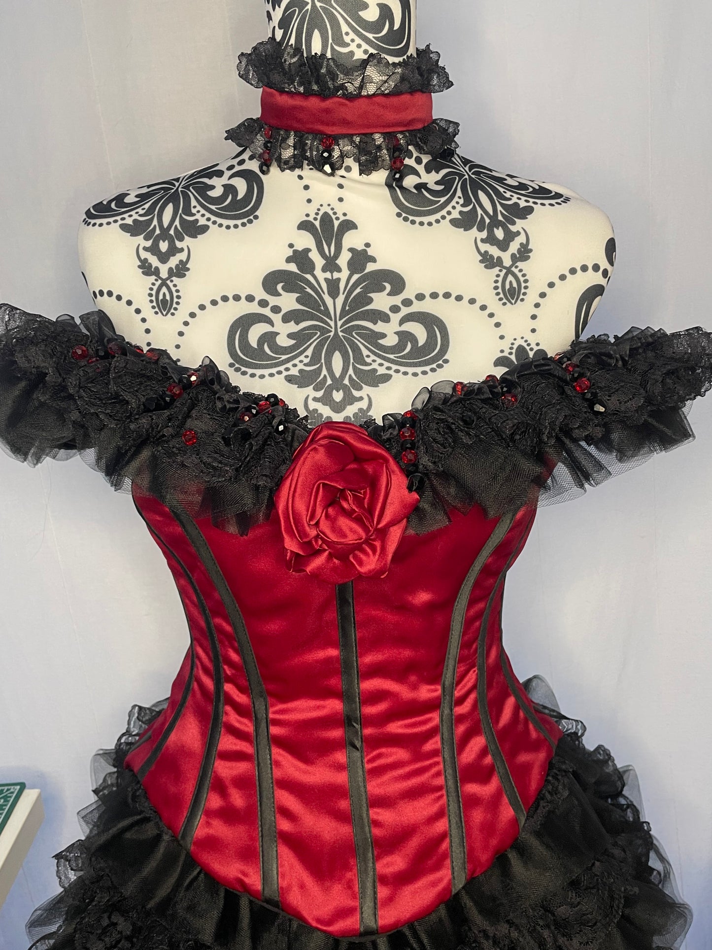 Scarlett Corset Top, Choker and Skirt Set