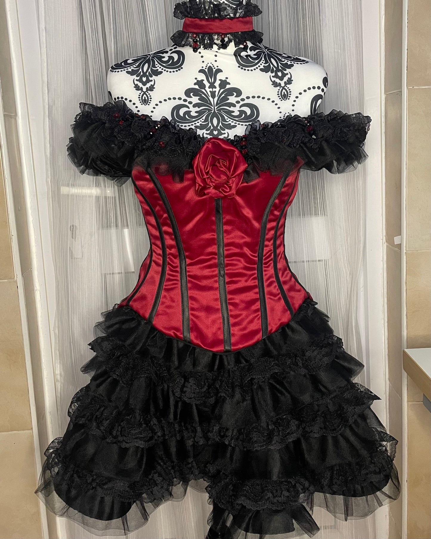 Scarlett Corset Top, Choker and Skirt Set