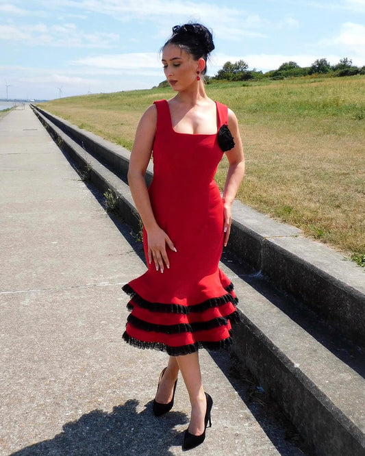 Valentina Dress in Red - Made to Order