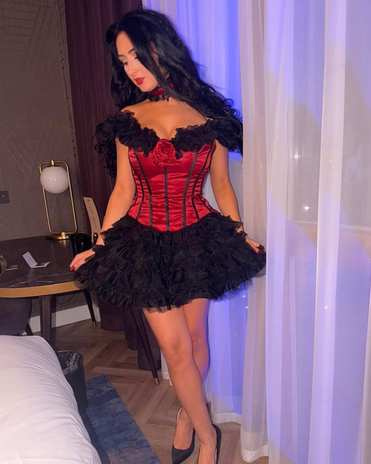 Scarlett Corset Top, Choker and Skirt Set